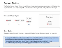 Pocket for Publishers Pocket Button