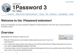 Welcome to the 1Password extension | 1Password 3 User Guide