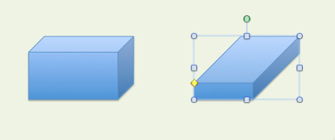 Powerpointで直方体図形 3d を作成する方法